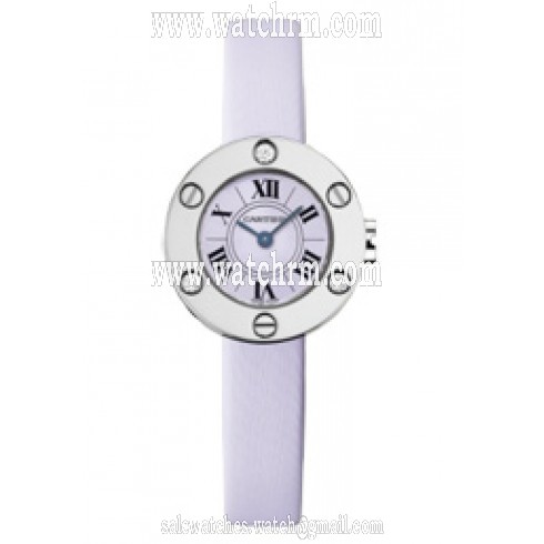 Cartier Love Lilac Satin Strap Ladies Watch WE801231