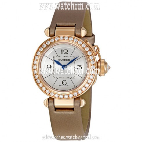 Cartier Miss Pasha 18kt Rose Gold Diamond Watch WJ124026