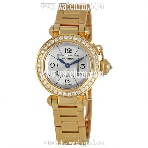 Cartier Miss Pasha Yellow Gold & Diamonds Ladies Watch WJ124014