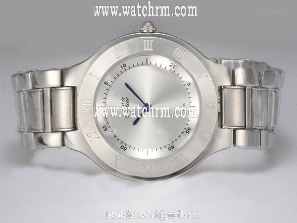 Cartier Must 21 W10109T2 Midsize Man:36mm / Lady:27mm Stainless Steel Case Watch