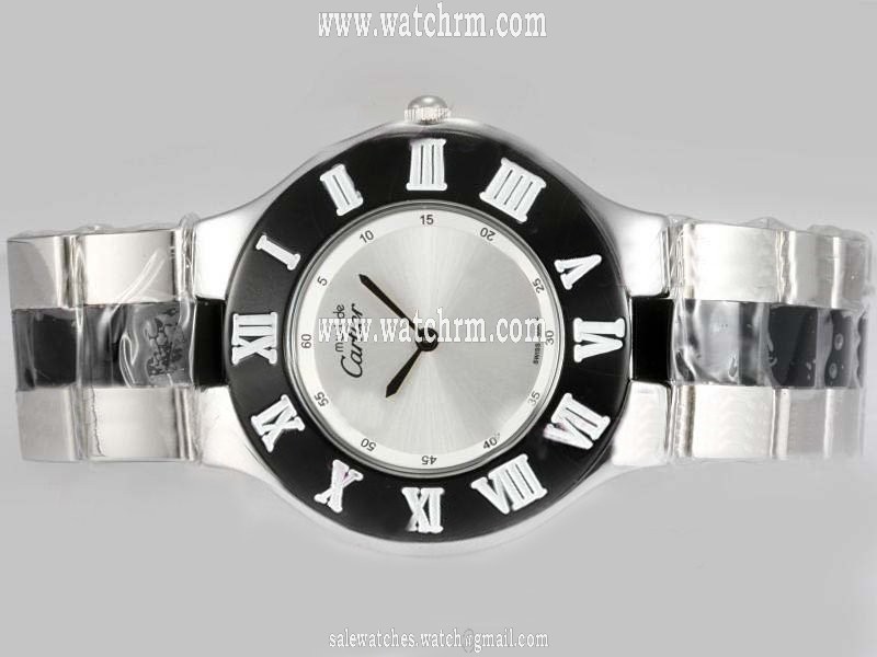 Cartier Pasha de Cartier 1598 Midsize Round Stainless Steel Case Watch