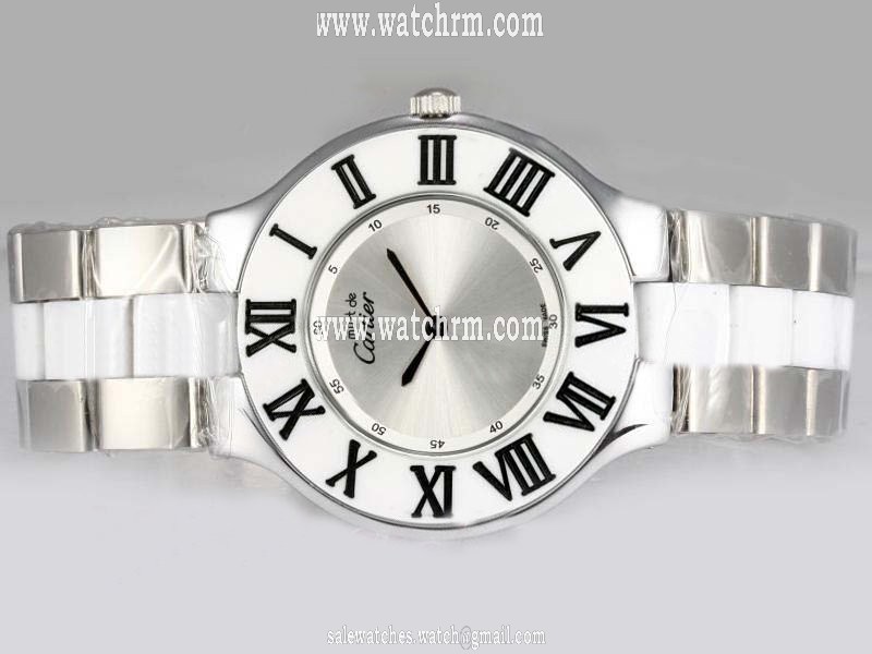Cartier Pasha de Cartier 1598 Silver Stainless Steel Strap Man:36mm / Lady:26mm Watch
