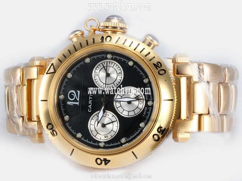 Cartier Pasha de Cartier 22051202 Automatic Black Dial Round Watch