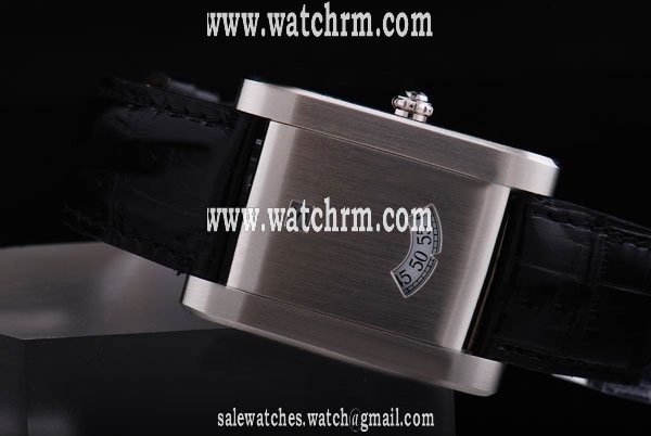 Cartier Pasha de Cartier CT376 White Dial Black Cow Leather Strap Watch