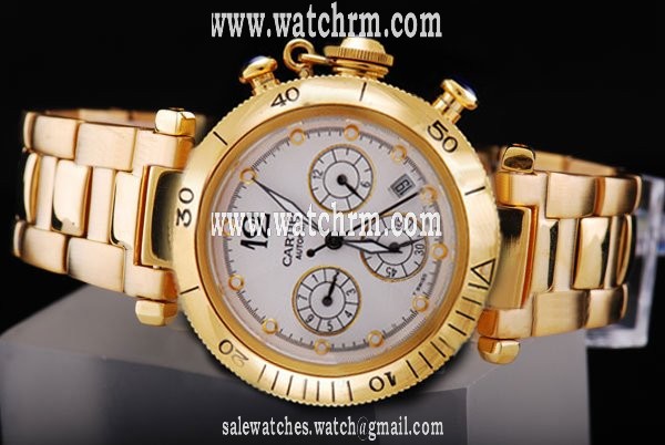 Cartier Pasha de Cartier W30140D1 Gold 18k Gold Strap 36mm Watch