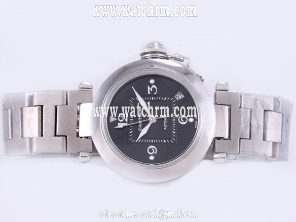 Cartier Pasha de Cartier W31047M7 Silver Stainless Steel Strap Mens Round Watch