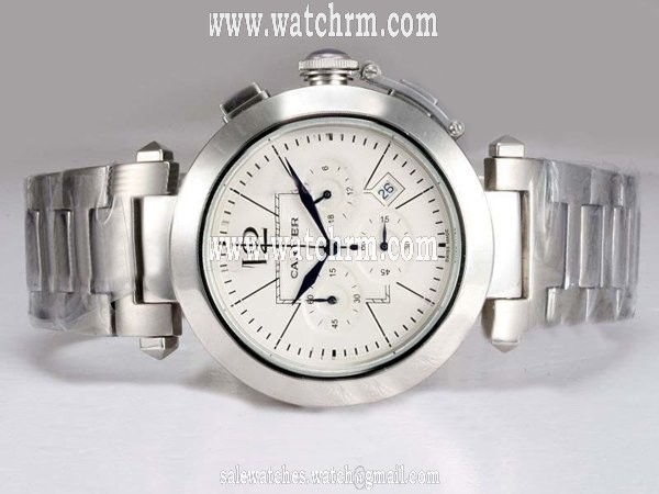 Cartier Pasha de Cartier w31074M7 Mens Stainless Steel Case Round Watch
