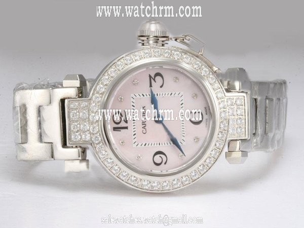 Cartier Pasha de Cartier W31075M7 Quartz Round Pink Dial Watch