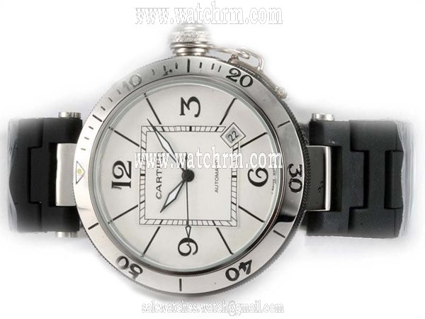 Cartier Pasha de Cartier W31077U2 40.5mm White Dial Automatic Watch