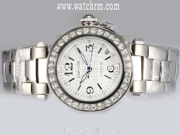 Cartier Pasha de Cartier W31078M7 36mm White Dial Automatic Watch