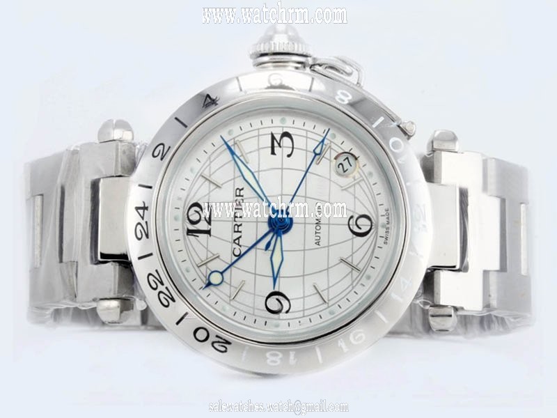 Cartier Pasha de Cartier W31078M7 Automatic Round White Dial Watch