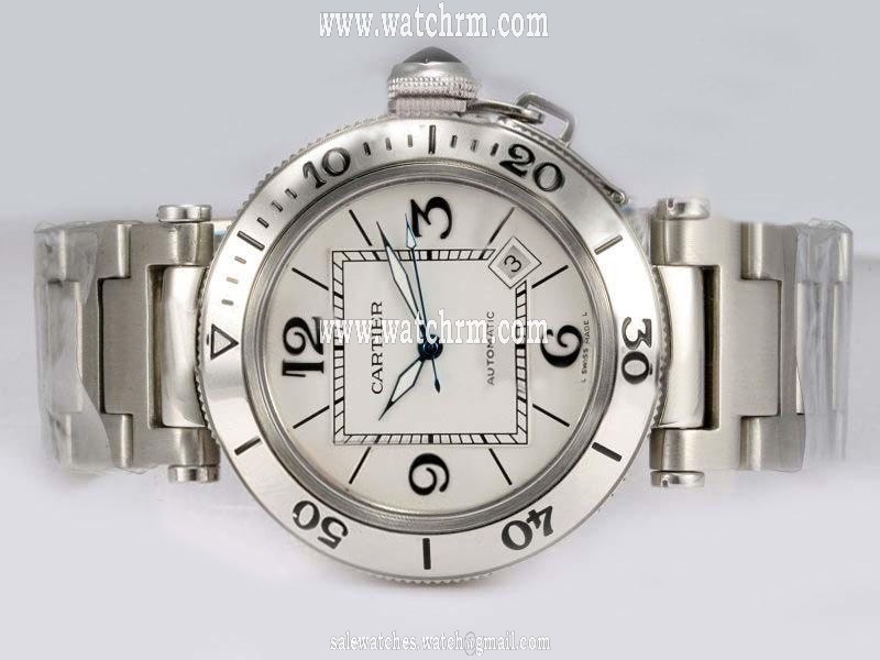 Cartier Pasha de Cartier w31080M7 Automatic Stainless Steel Bezel Womens Watch
