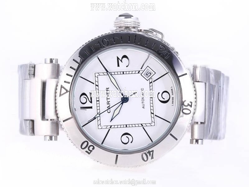 Cartier Pasha de Cartier W3140002 Round Stainless Steel Case Mens Watch