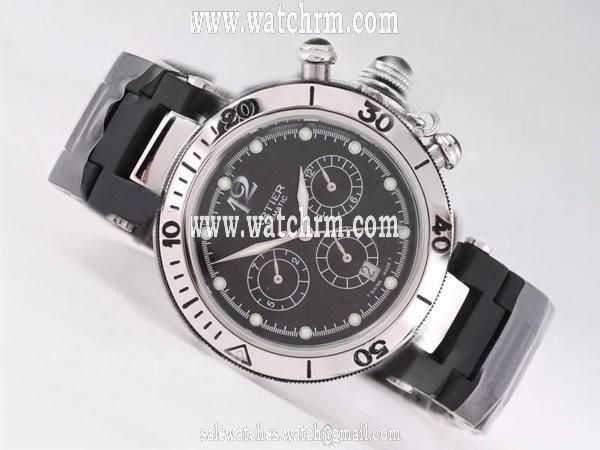 Cartier Pasha de Cartier W3140003 Black Dial Automatic Watch