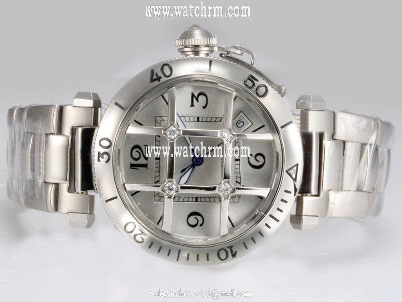 Cartier Pasha de Cartier WJ11934G Stainless Steel Case Mens Round Watch