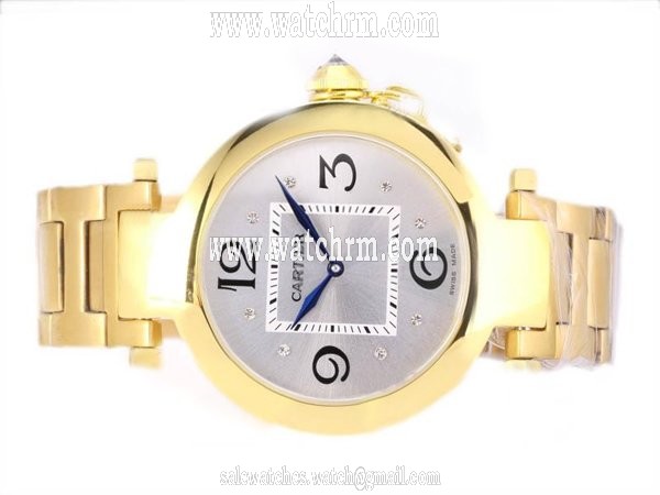 Cartier Pasha de Cartier WJ124014 42mm Grey Dial Stainless Steel Case Watch