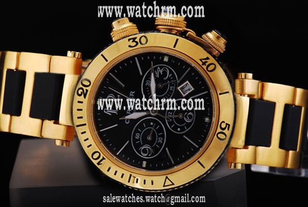 Cartier Pasha de Cartier WJ124015 Mens Round Gold Stainless Steel Strap Watch