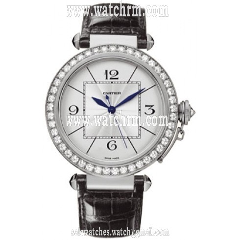 Cartier Pasha Diamond 18kt White Gold Men's Watch WJ120251