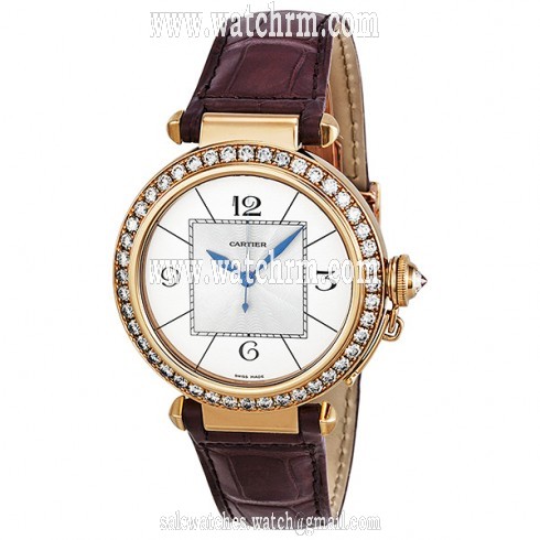 Cartier Pasha Diamond 18kt Yellow Gold Men's Watch WJ118851