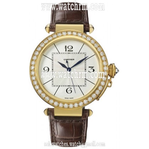 Cartier Pasha Diamond 18kt Yellow Gold Men's Watch WJ120351