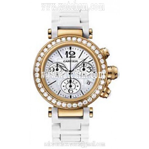 Cartier Pasha Seatimer 18kt Pink Gold Chronograph Ladies Watch WJ130004
