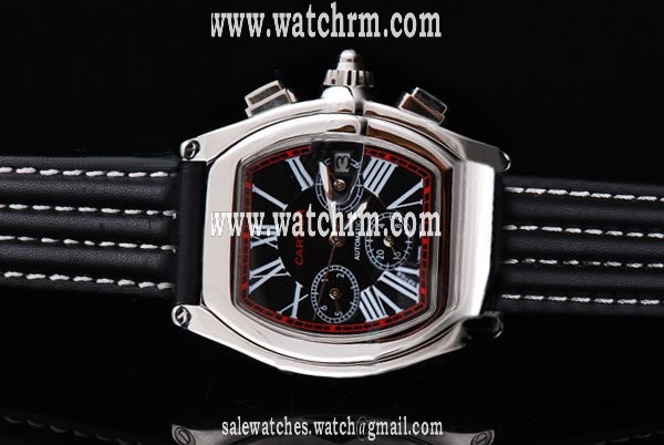 Cartier Roadster W62001V3-W458 Stainless Steel Case 33x47mm Black Dial Watch