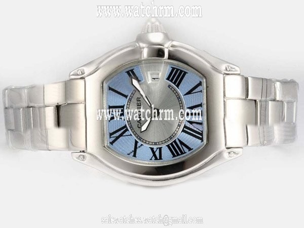 Cartier Roadster W62017V3 Stainless Steel Case Mens Stainless Steel Bezel Watch