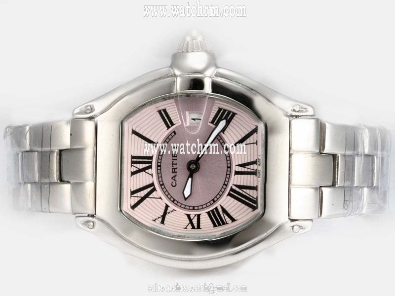 Cartier Roadster W62017V3 Womens Square Stainless Steel Case Watch