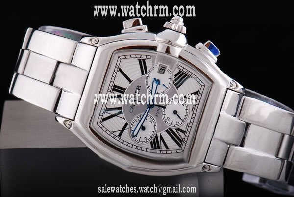 Cartier Roadster W62019X6 White Dial Rectangle Automatic Watch