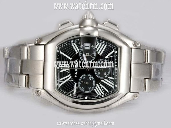 Cartier Roadster w62020x6 Square Mens Quartz Chronograph Watch