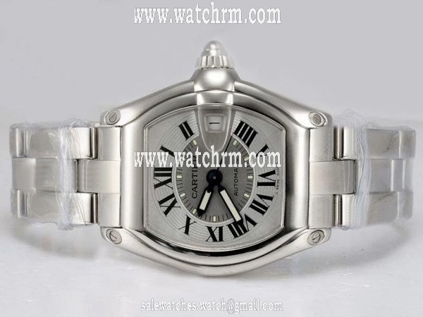 Cartier Roadster w62025v3 Rectangle White Dial Automatic Watch