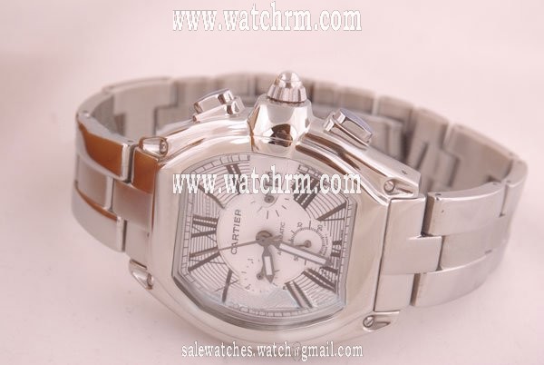 Cartier Roadster W62025V3 White Dial Stainless Steel Case 40x47mm Watch