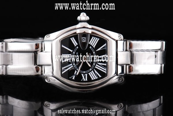 Cartier Roadster w62041v3 33x47mm Automatic Black Dial Watch