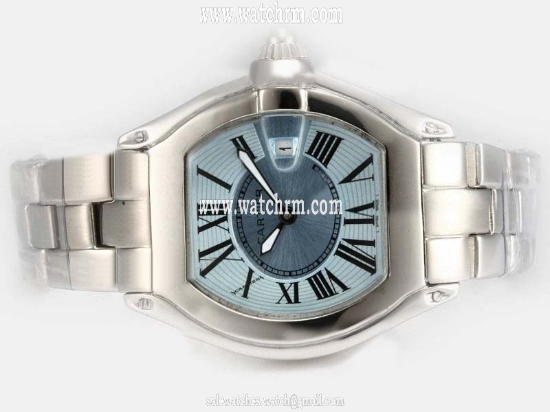 Cartier Roadster W6206007 Stainless Steel Bezel Stainless Steel Case Mens Watch
