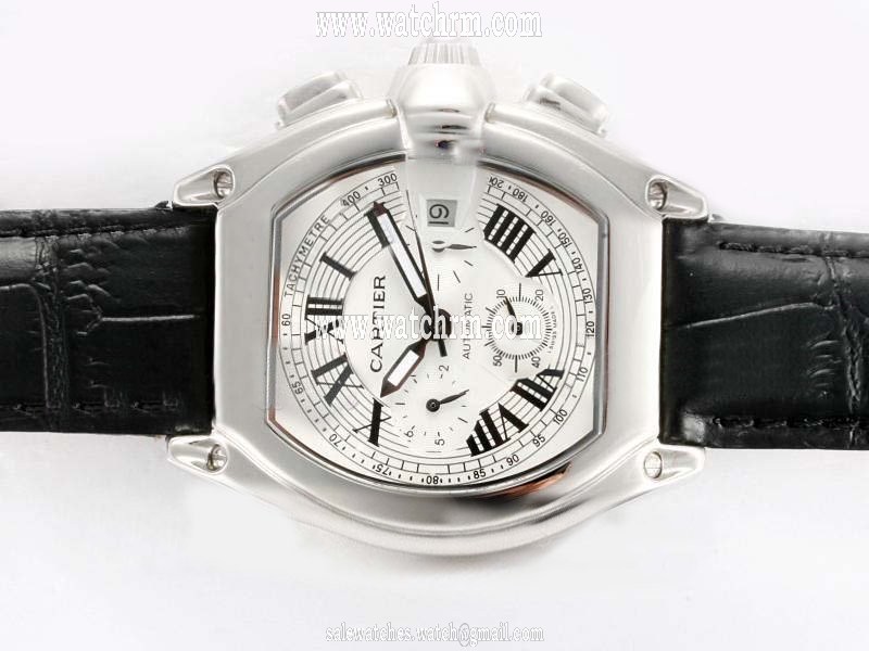 Cartier Roadster wE500260 Stainless Steel Case Stainless Steel Bezel Mens Watch
