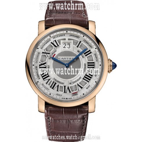 Cartier Rotonde de Cartier Annual Calendar Complication 18 kt Rose Gold Men's Watch W1580001