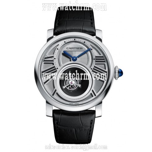 Cartier Rotonde de Cartier Double Tourbillon Manual Wind Platinum Men's Watch W1556210