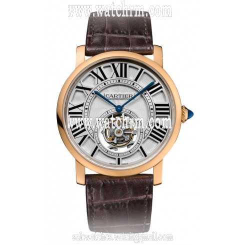 Cartier Rotonde de Cartier Flying Tourbillon 18 kt Rose Gold Men's Watch W1556215