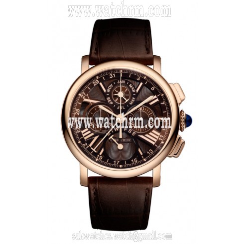 Cartier Rotonde de Cartier Manual Wind Perpetual Calendar 18 kt Rose Gold Men's Watch W1556225