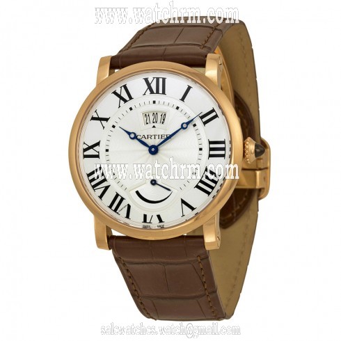 Cartier Rotonde de Cartier Silver Dial 18kt Rose Gold Men's Watch W1556252