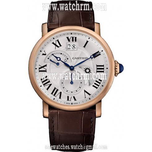 Cartier Rotonde Silvered Guilloche Dial Men's Watch W1556240