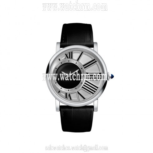 Cartier Rotonde White Galvanised guilloche Dial Men's Watch W1556224