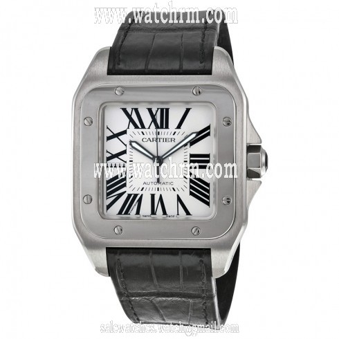 Cartier Santos 100 Steel Automatic Large Men's Watch W20073X8