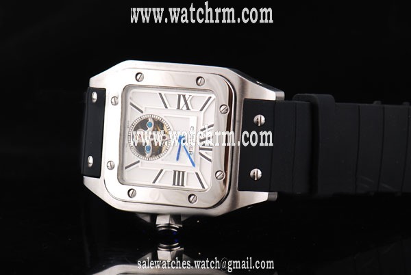 Cartier Santos 100 W20073X8 38mm White Dial Stainless Steel Case Watch