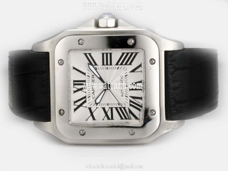 Cartier Santos 100 w20073x8 38x38mm Stainless Steel Case Watch