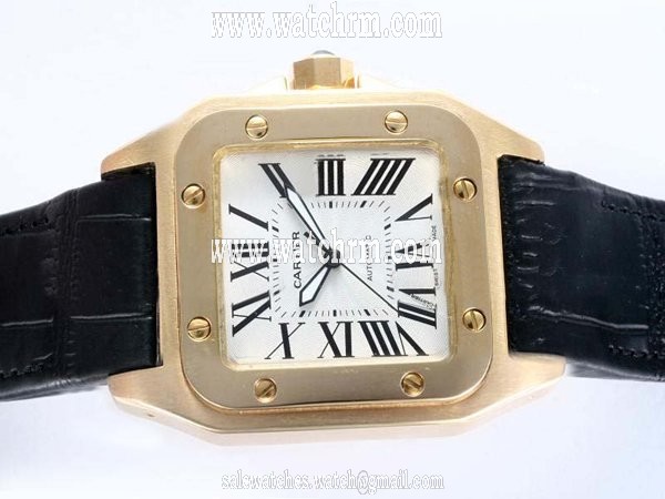 Cartier Santos 100 W20073X8 Square Automatic White Dial Watch
