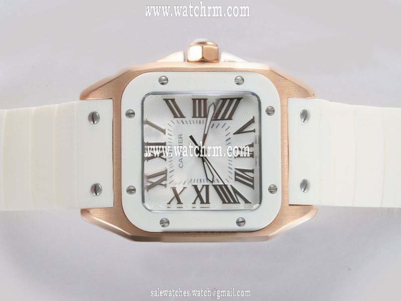 Cartier Santos 100 W20129U2 Stainless Steel Case Womens Watch