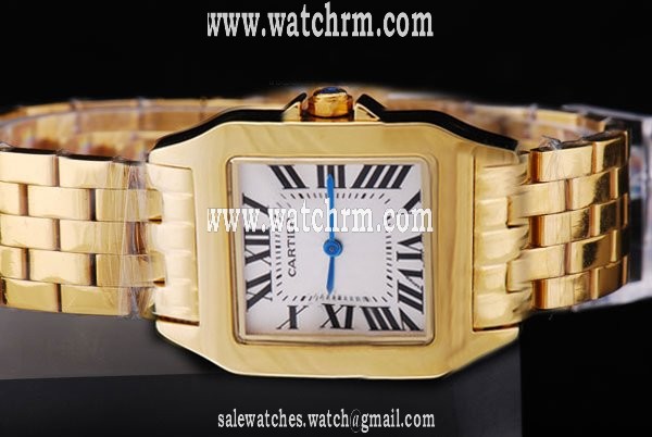 Cartier Santos 100 w25063x9 Mens 33x47mm Gold Stainless Steel Strap Watch