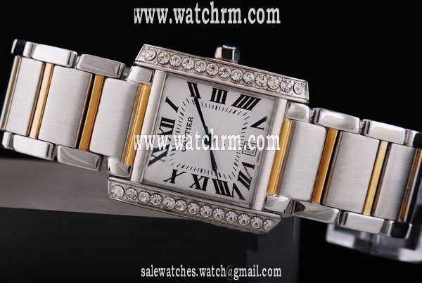 Cartier Santos 100 w25066Z6 Womens 28x31mm Stainless Steel Case Watch