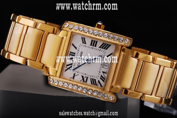 Cartier Santos 100 WF9001Y7 29x40mm Stainless Steel Case Womens Watch